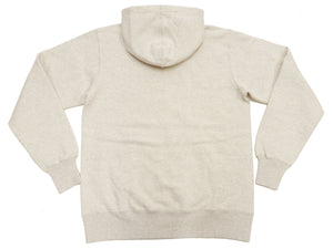 Buzz Rickson's Men's Plain Pullover Hoodie, Medium-Weight Brushed-Back Cotton Hooded Sweatshirt, Tubular Body, Made in Japan (BR68914 131 Oatmeal)