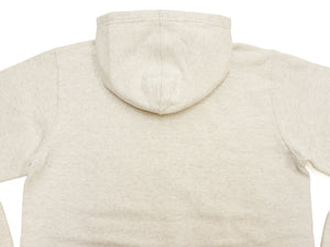 Buzz Rickson's Men's Plain Pullover Hoodie, Medium-Weight Brushed-Back Cotton Hooded Sweatshirt, Tubular Body, Made in Japan (BR68914 131 Oatmeal)