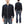 Buzz Rickson Cotton Jersey Zip-Up Top Men's WWII USAAF Type C-2 Style Front Zip Cardigan with Rib Panel BR69444 119 Black