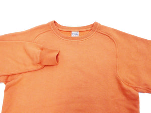 Buzz Rickson Freedom Sleeve Sweatshirt Men's Casual Plain Crewneck Tubular Knit Loop-wheeled Sweatshirt BR69463 159 Faded-Orange