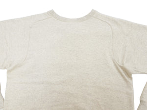 Buzz Rickson Freedom Sleeve Sweatshirt Men's Casual Plain Crewneck Tubular Knit Loop-wheeled Sweatshirt BR69463 131 Oatmeal Color