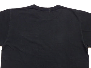 Buzz Rickson Men's Plain Short Sleeve Pocket T-Shirt, Made in USA, 6 oz. Ring-Spun Cotton Tubular-Knit Jersey Tee (BR78711 119 Black)