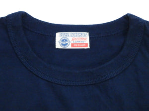 Buzz Rickson Men's Plain Short Sleeve Pocket T-Shirt, Made in USA, 6 oz. Ring-Spun Cotton Tubular-Knit Jersey Tee (BR78711 128 Navy)