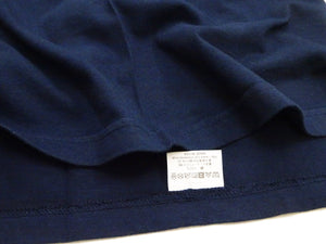 Buzz Rickson Men's Plain Short Sleeve Pocket T-Shirt, Made in USA, 6 oz. Ring-Spun Cotton Tubular-Knit Jersey Tee (BR78711 128 Navy)