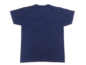 Buzz Rickson Men's Plain Short Sleeve Pocket T-Shirt, Made in USA, 6 oz. Ring-Spun Cotton Tubular-Knit Jersey Tee (BR78711 128 Navy)