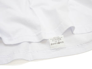 Buzz Rickson Men's Plain Short Sleeve Pocket T-Shirt, Made in USA, 6 oz. Ring-Spun Cotton Tubular-Knit Jersey Tee (BR78711 101 White)