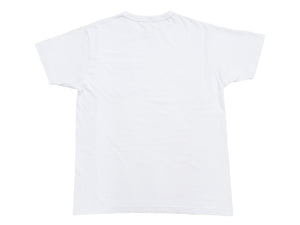 Buzz Rickson Men's Plain Short Sleeve Pocket T-Shirt, Made in USA, 6 oz. Ring-Spun Cotton Tubular-Knit Jersey Tee (BR78711 101 White)