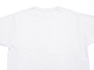 Buzz Rickson Men's Plain Short Sleeve Pocket T-Shirt, Made in USA, 6 oz. Ring-Spun Cotton Tubular-Knit Jersey Tee (BR78711 101 White)