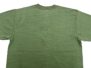 Buzz Rickson Henley T-Shirt Men's Short Sleeve Plain Loopwheeled Slub Yarn Tee BR79192 149 Olive