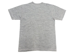 Buzz Rickson Henley T-Shirt Men's Short Sleeve Plain Loopwheeled Slub Yarn Tee BR79192 113 Heather-Gray