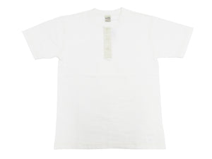 Buzz Rickson Henley T-Shirt Men's Short Sleeve Plain Loopwheeled Slub Yarn Tee BR79192 101 White