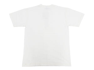 Buzz Rickson Henley T-Shirt Men's Short Sleeve Plain Loopwheeled Slub Yarn Tee BR79192 101 White