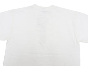 Buzz Rickson Henley T-Shirt Men's Short Sleeve Plain Loopwheeled Slub Yarn Tee BR79192 101 White