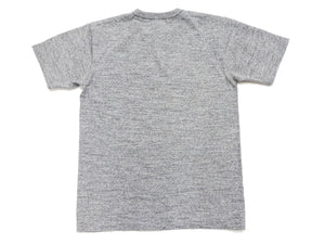 Buzz Rickson T-shirt Men's Brand Logo Graphic Short Sleeve Loopwheeled Heavyweight Slub Tee BR79194 113 Heather-Gray