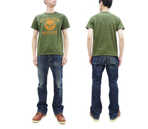 Buzz Rickson T-shirt Men's Griffiss Air Force Base Military Graphic Short Sleeve Loopwheeled Tee BR79343 149 Olive