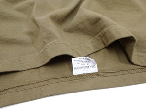 Buzz Rickson T-shirt Men's U.S. Army Athletic Department Military Graphic Short Sleeve Loopwheeled Tee BR79348 135 Khaki