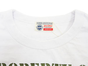 Buzz Rickson T-shirt Men's U.S. Army Athletic Department Military Graphic Short Sleeve Loopwheeled Tee BR79348 101 White