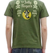 Load image into Gallery viewer, Buzz Rickson Men's Short Sleeve Loopwheeled Graphic Pocket T-Shirt - Jolly Rogers Military-Inspired Print - Made in USA (BR79711 149 Olive)
