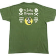 Load image into Gallery viewer, Buzz Rickson Men's Short Sleeve Loopwheeled Graphic Pocket T-Shirt - Jolly Rogers Military-Inspired Print - Made in USA (BR79711 149 Olive)
