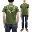 Load image into Gallery viewer, Buzz Rickson Men's Short Sleeve Loopwheeled Graphic Pocket T-Shirt - Jolly Rogers Military-Inspired Print - Made in USA (BR79711 149 Olive)
