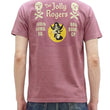 Load image into Gallery viewer, Buzz Rickson Men's Short Sleeve Loopwheeled Graphic Pocket T-Shirt - Jolly Rogers Military-Inspired Print - Made in USA (BR79711 170 Wine)
