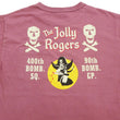 Load image into Gallery viewer, Buzz Rickson Men's Short Sleeve Loopwheeled Graphic Pocket T-Shirt - Jolly Rogers Military-Inspired Print - Made in USA (BR79711 170 Wine)
