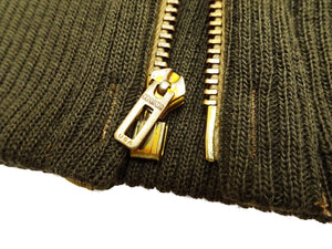 Buzz Rickson's Men's Type C-2 Full-Zip 100% Wool Sweater, U.S. Army Air Corps Reproduction Cardigan with Raglan Sleeves, Made in Japan (BR90259, 01 Olive)