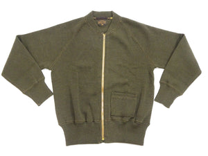 Buzz Rickson Zip Front Sweater Men's Reproduction of WWII USAAF Type C-2 Sweaters Wool Cardigan BR90259 Olive