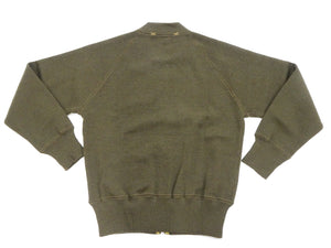 Buzz Rickson Zip Front Sweater Men's Reproduction of WWII USAAF Type C-2 Sweaters Wool Cardigan BR90259 Olive