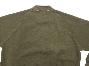 Buzz Rickson Zip Front Sweater Men's Reproduction of WWII USAAF Type C-2 Sweaters Wool Cardigan BR90259 Olive