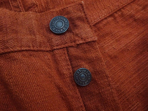 Studio D'Artisan D1913 Men's Amami Dorozome Mud-Dyed Jeans, 15 oz. Japanese Brown Denim Woven on a Vintage Toyoda GL3 Loom, Regular Straight Fit, Button Fly (SDA D1913 Brown)