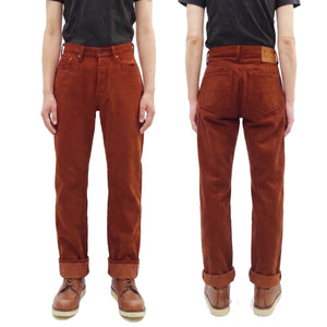 Studio D'Artisan D1913 Men's Amami Dorozome Mud-Dyed Jeans, 15 oz. Japanese Brown Denim Woven on a Vintage Toyoda GL3 Loom, Regular Straight Fit, Button Fly (SDA D1913 Brown)