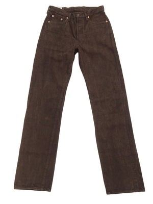 Studio D'Artisan D1913 Men's Amami Dorozome Mud-Dyed Jeans, 15 oz. Japanese Brown Denim Woven on a Vintage Toyoda GL3 Loom, Regular Straight Fit, Button Fly (SDA D1913 Dark Brown)