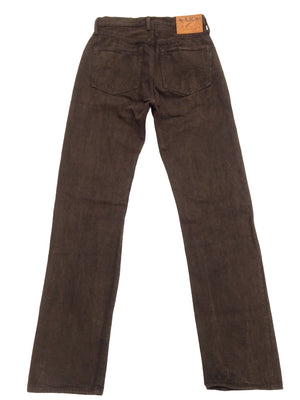 Studio D'Artisan D1913 Men's Amami Dorozome Mud-Dyed Jeans, 15 oz. Japanese Brown Denim Woven on a Vintage Toyoda GL3 Loom, Regular Straight Fit, Button Fly (SDA D1913 Dark Brown)
