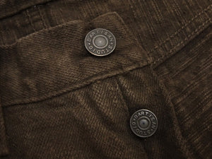 Studio D'Artisan D1913 Men's Amami Dorozome Mud-Dyed Jeans, 15 oz. Japanese Brown Denim Woven on a Vintage Toyoda GL3 Loom, Regular Straight Fit, Button Fly (SDA D1913 Dark Brown)