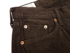 Studio D'Artisan D1913 Men's Amami Dorozome Mud-Dyed Jeans, 15 oz. Japanese Brown Denim Woven on a Vintage Toyoda GL3 Loom, Regular Straight Fit, Button Fly (SDA D1913 Dark Brown)