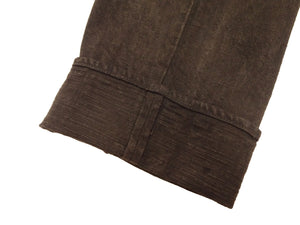 Studio D'Artisan D1913 Men's Amami Dorozome Mud-Dyed Jeans, 15 oz. Japanese Brown Denim Woven on a Vintage Toyoda GL3 Loom, Regular Straight Fit, Button Fly (SDA D1913 Dark Brown)