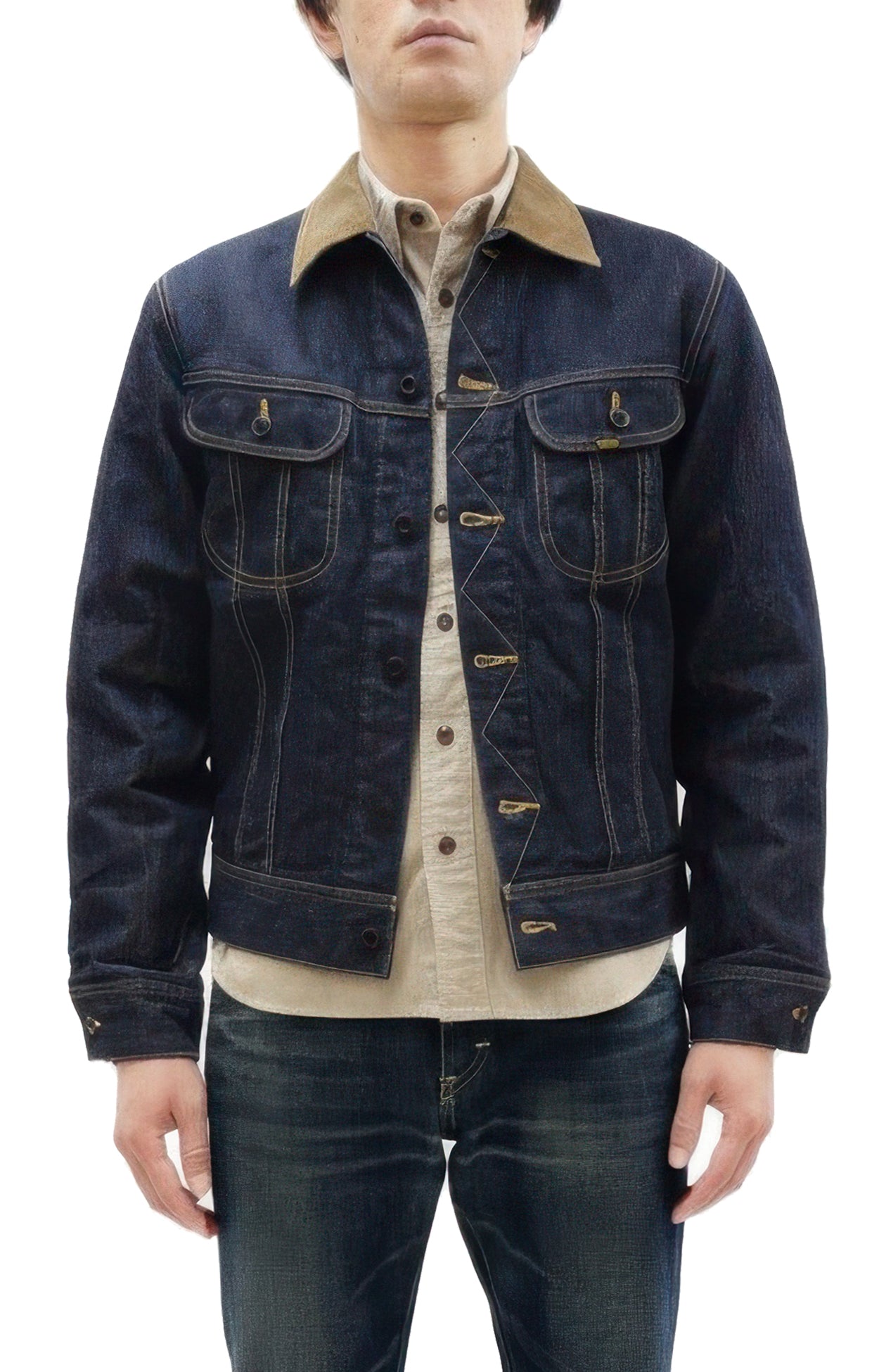 定価2.6万 OJOS オホス Span Denim Rider Jacket 定価2.6万 OJOS オホス Span Denim Rider Jacket