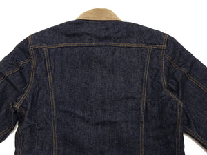 Studio D'Artisan Men's Blanket-Lined Denim Western Jacket - 14oz Left-Hand Twill, Inspired by Lee 101 Storm Rider, Modern Slim Fit, Made in Japan (SDA D4187)