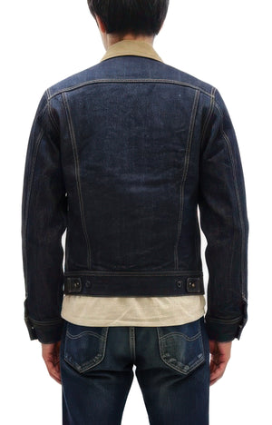 Studio D'Artisan Men's Blanket-Lined Denim Western Jacket - 14oz Left-Hand Twill, Inspired by Lee 101 Storm Rider, Modern Slim Fit, Made in Japan (SDA D4187)
