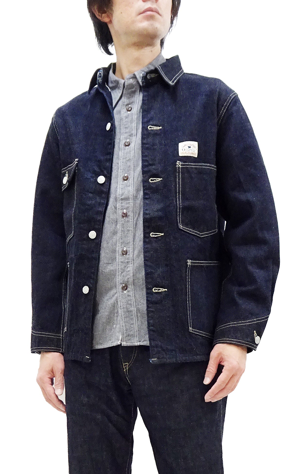 Studio D'artisan Denim Jacket Denim Chore Jacket Men's Unlined Denim C 