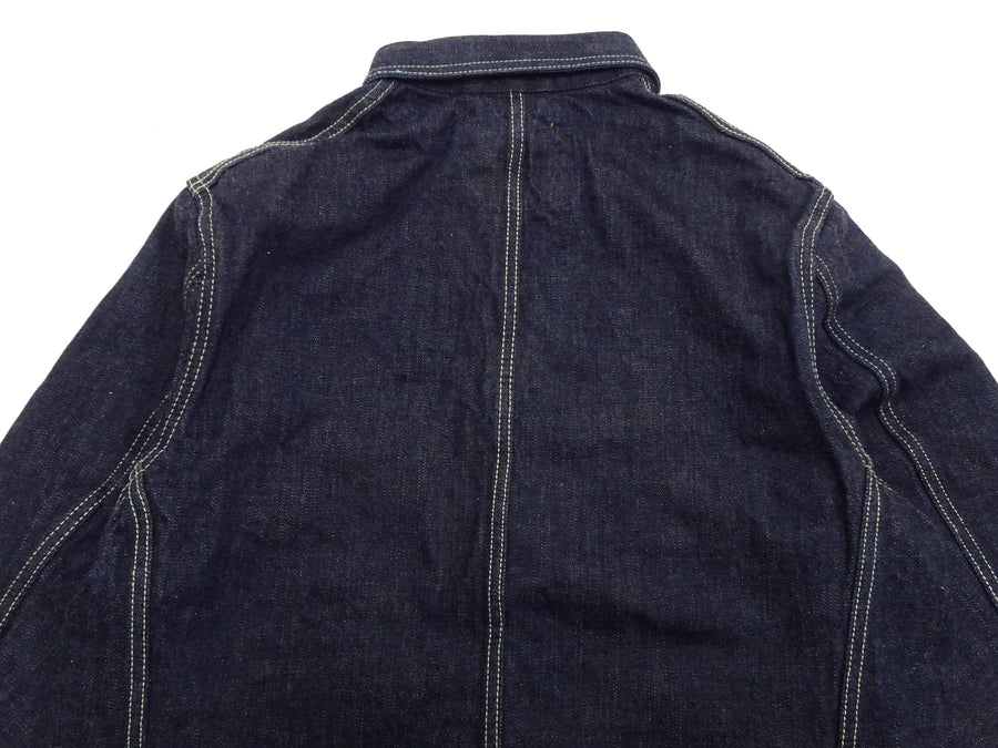 Solid Indigo Textured Chore Jacket