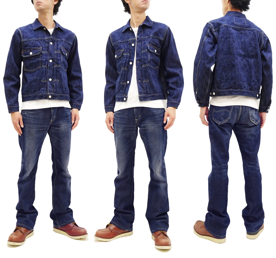 Studio D'artisan Denim Jacket Men's Type 2 Japanese Natural Indigo Dyed Jean Jacket D4563 One-Wash