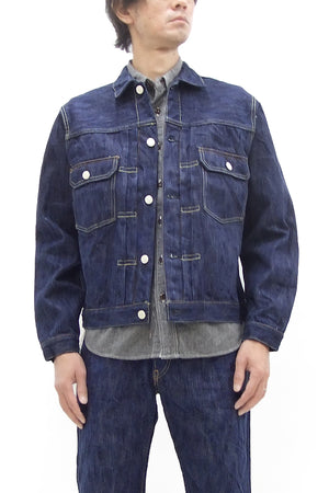 Studio D'artisan Denim Jacket Men's Type 2 Japanese Natural Indigo Dyed Jean Jacket D4563 One-Wash