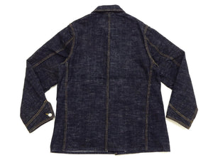Studio D'Artisan Men's 15oz Selvedge Denim Chore Coat Jacket - Made in Japan, Regular Fit, Toyoda GL3 Loom-Woven (SDA D4620, One-Wash)