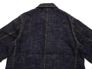 Studio D'Artisan Men's 15oz Selvedge Denim Chore Coat Jacket - Made in Japan, Regular Fit, Toyoda GL3 Loom-Woven (SDA D4620, One-Wash)