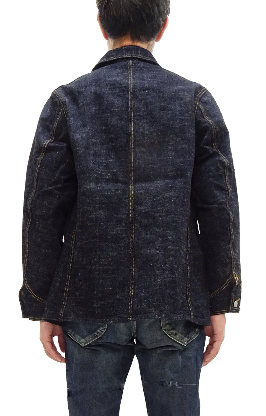 Studio D'Artisan Men's 15oz Selvedge Denim Chore Coat Jacket