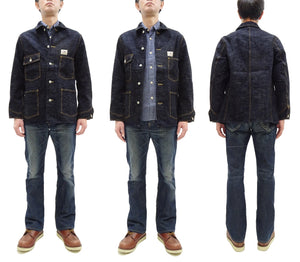Studio D'Artisan Men's 15oz Selvedge Denim Chore Coat Jacket
