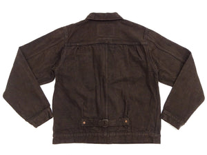 Studio D'Artisan Men's Amami Dorozome Mud-Dyed Denim Jacket, 15 oz. Brown Denim Woven on a Vintage Toyoda GL-3 Loom, Made in Japan (SDA D4631, Dark Brown)