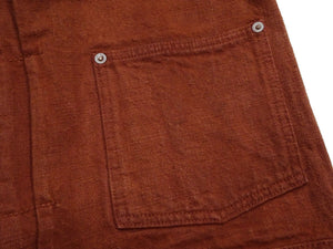 Studio D'Artisan Men's Amami Dorozome Mud-Dyed Denim Jacket, 15 oz. Brown Denim Woven on a Vintage Toyoda GL-3 Loom, Made in Japan (SDA D4631, Brown)